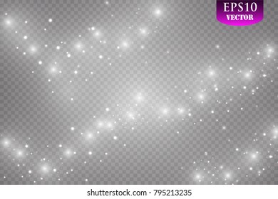 Glow light effect. Vector illustration. Christmas flash. dust