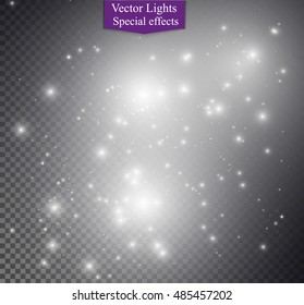 Glow light effect. Vector illustration.Flash Concept.