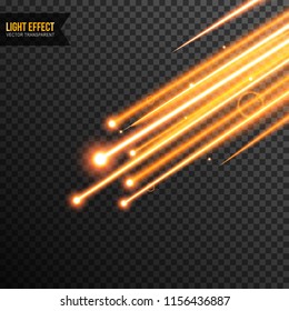 Glow Light Effect Vector transparent with golden line swirl