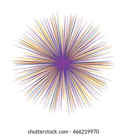 Glow light effect. White glowing light explosion. Bright star. Vector illustration for decoration with ray sparkles.