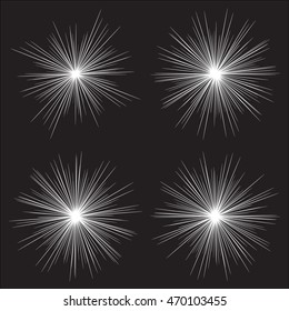 Glow light effect. White glowing light explosion. Bright star. 