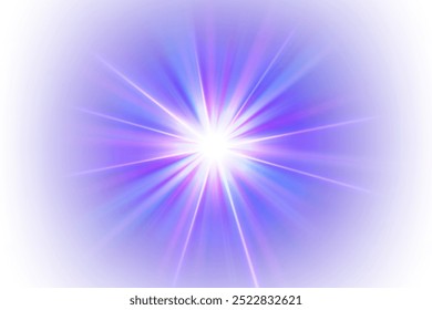 Glow Light Shining Isolated on White Background, Vector Illustration