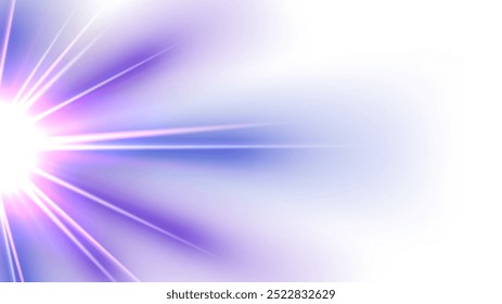 Glow Light Shining Isolated on White Background, Vector Illustration