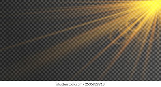 Estrela de luz brilhante, raios de sol amarelos, ouro brilho bokeh. Chama com raios dourados de luz e brilhos mágicos. Estrela Brilhante. Raios dourados abstratos vão levantar.	