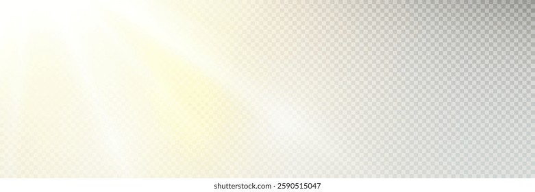 Glow light star, yellow sun rays, gold glare bokeh. Flash yellow sun, star flashed with sparkles.