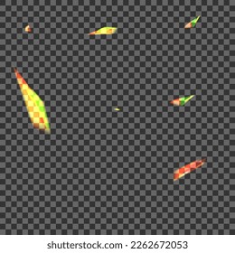 Glow Particle Background Transparent Vector. Flare Vibrant Illustration. Blur Firework Texture. Shine Glittery. Spot Stardust Design.