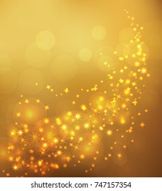 Glow shine and snoflakes abstract background. Vector illustration.