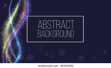 Glow smoky waves background. Curved pattern, flow motion illustration. Abstract backdrop, template for cover, banner, poster or packaging.