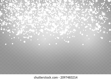 glow snow on the transparent background