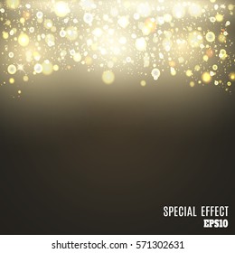 Glow special effect light, flare, star and burst. Isolated spark