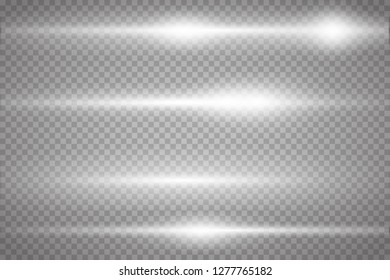 Glow special light effect, flare, star and spark Isolated. Vector lights