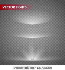 Glow special light effect, flare, star and spark Isolated. Vector lights