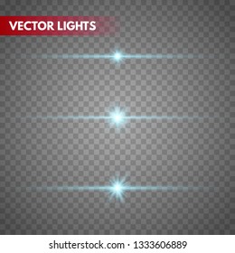 Glow special light effect, flare, star and spark Isolated. Vector lights