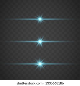 Glow special light effect, flare, star and spark Isolated. Vector lights