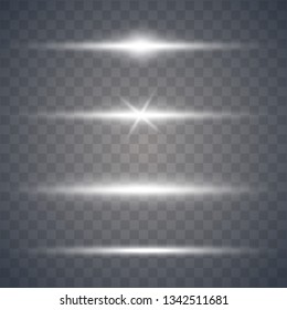 Glow special light effect, flare, star and spark Isolated. Vector lights..