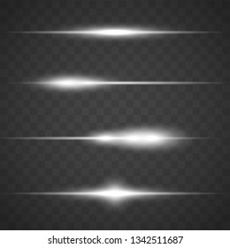 Glow special light effect, flare, star and spark Isolated. Vector lights..