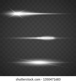 Glow special light effect, flare, star and spark Isolated. Vector lights ...