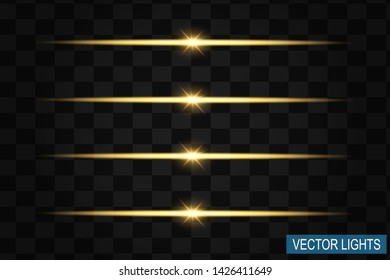 Glow special light effect, flare, star and spark Isolated. Vector lights
