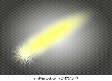 Glow special light effect, flare, star and spark Isolated. Vector lights