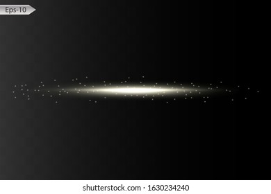 Glow special light effect, flare, star and spark Isolated. White Vector light