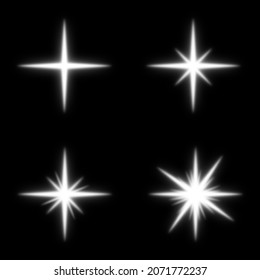 Efecto luminoso especial brillante, flare, estrella y chispa Aislado. Luz del vector dorado. Lámpara de luz. Efecto de la lente óptica que brilla la linterna. Brillante de la cámara. Conjunto de vectores de chispas realistas.