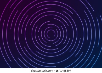 Glow spin neon circles abstract background. Vector illustration