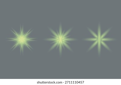  Brilho de luz de estrela brilhante. Efeito de brilho vetorial. Brilho abstrato da lente 10