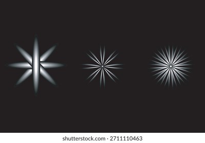  Brilho de luz de estrela brilhante. Efeito de brilho vetorial. Brilho abstrato da lente 10