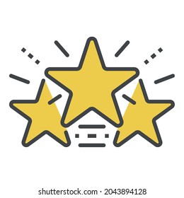 Glow Stars Icon Outline Glow Stars Stock Vector (royalty Free 