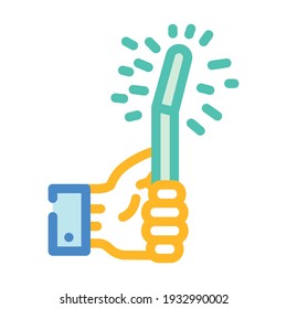 glow stick color icon vector. glow stick sign. isolated symbol illustration