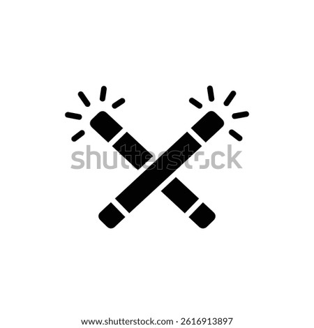 Glow Stick Crossed Pair Simple Icon