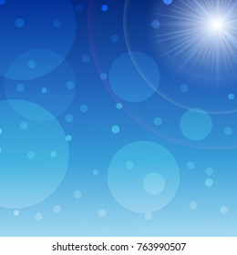 Glow sun light effect on transparent background. Vector.