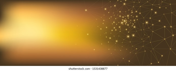 Glow Technology Connection Data Motion Gold Stock Vector (Royalty Free ...