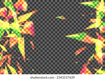 Vector transparente de fondo del bobinado brillante. Diseño de Decoración de Partículas. Textura mágica verde. Desenfoque Starlight. Glare Sparks Template.