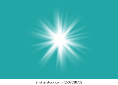 Glow white light effect set, lens flare, explosion, glitter, line, sun flash, spark and stars. Abstract special effect element design.