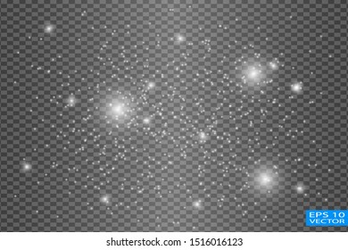 Glow white light effect set, lens flare, explosion, glitter, line, sun flash, spark and stars. Abstract special effect element design.