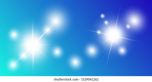 Glow white light effect set, lens flare, explosion, glitter, line, sun flash, spark and stars. Abstract special effect element design.