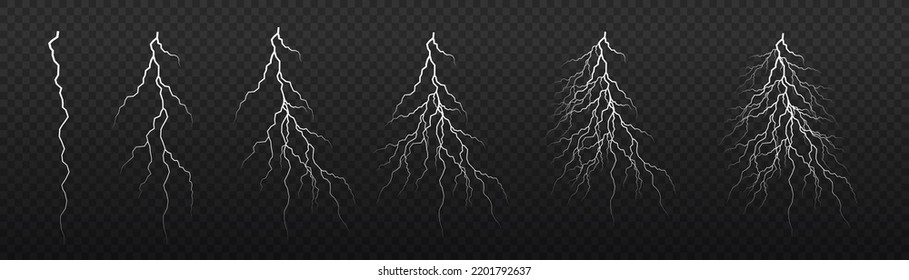 Glow white sparkle explosion. Light effect and lighting. Thunder storm realistic lightning. Sparks electrical and stars. Symbol of natural strength or magic, abstract electricity and explosion. Vector