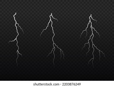 Glow white sparkle explosion. Light effect and lighting. Thunder storm realistic lightning. Sparks electrical and stars. Symbol of natural strength or magic, abstract electricity and explosion. Vector