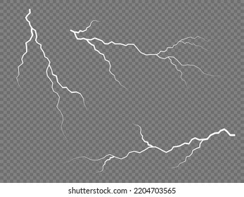 Glow white sparkle explosion. Light effect and lighting. Thunder storm realistic lightning. Symbol of natural strength or magic, abstract electricity and explosion. Sparks electrical and stars. Vector