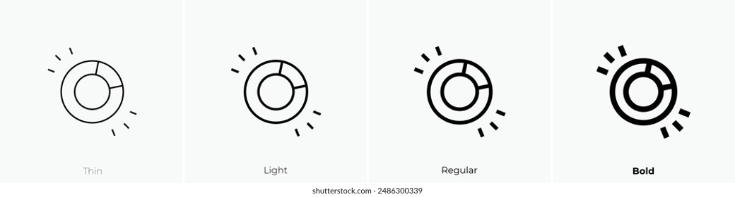 glow wristband icon. Thin, Light Regular And Bold style design isolated on white background