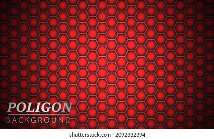 Glowing 3d polygon net vector background