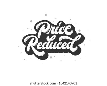 Glowing 3D White Bubble Price Reduced Calligraphy with Splash