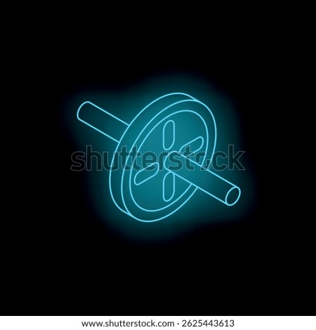 Glowing ab roller on dark background symbolizes commitment to fitness and active lifestyle
