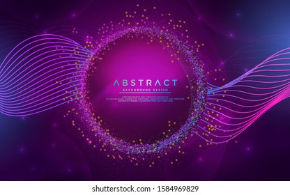 Glowing abstract aurora modern background design. Modern particle liquid dynamic flow background template