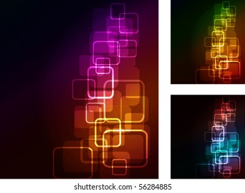 glowing abstract background pack,eps10 format