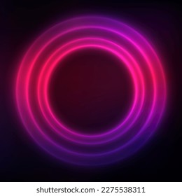Glowing abstract background, round frame of circles, geometric shapes, wallpaper. Vector template for your design