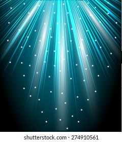 glowing abstract background with stars and rays