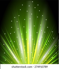 glowing abstract background with stars and rays