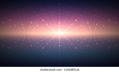 Glowing abstract background. Sunset in the sky. EPS 10 vector illustration.